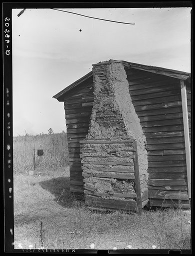 Home of Indian family (mixed breed) not yet resettled on Pembroke Farms. North Carolina, near Maxton