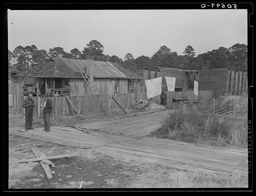 Untitled photo, possibly related to: Negro's home in sawmill camp. Ashepoo, South Carolina