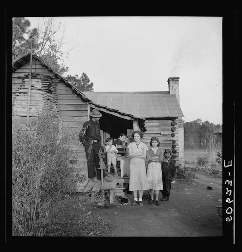 Indian (mixed breed) family near Pembroke Farms, North Carolina