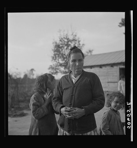 Untitled photo, possibly related to: Indian (mixed breed) woman near Pembroke Farms, Maxton, North Carolina