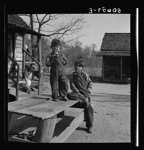 Untitled photo, possibly related to: Indian children (mixed breed) near Maxton, North Carolina