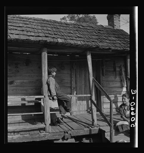 Untitled photo, possibly related to: Daughter and son of Indian woman near Pembroke. Maxton, North Carolina