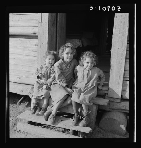 Indian children (mixed breed) near Pembroke Farms. Maxton, North Carolina