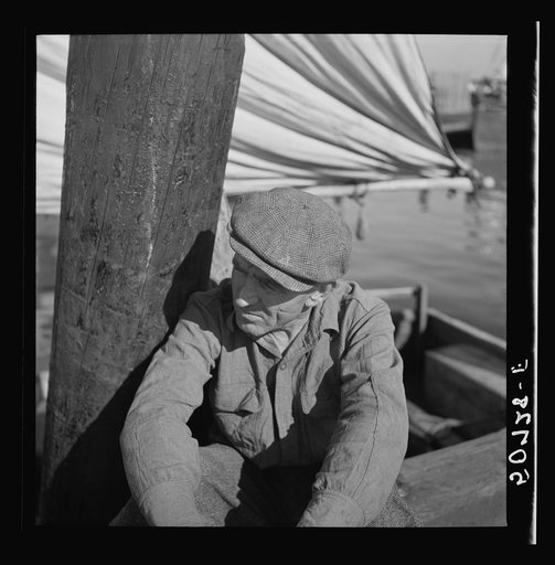 Fisherman on the dock, Charleston, South Carolina on Christmas Day