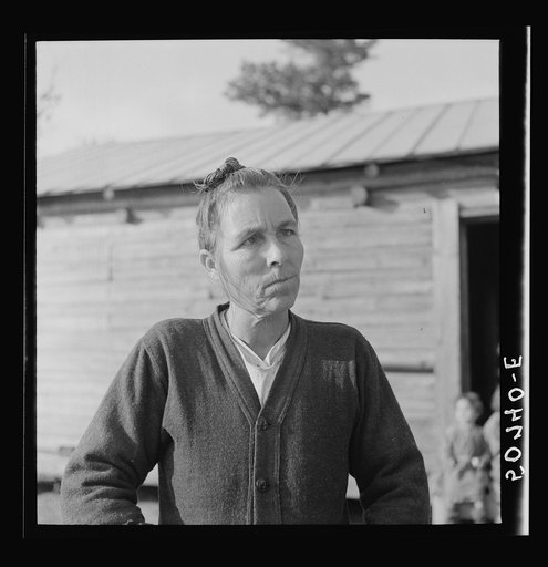 Untitled photo, possibly related to: Indian (mixed breed) woman near Pembroke Farms, Maxton, North Carolina