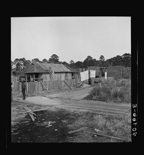Untitled photo, possibly related to: Negro's home in sawmill camp. Ashepoo, South Carolina