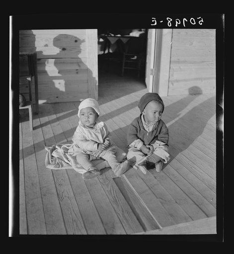 Untitled photo, possibly related to: Children of rehabilitation client on front porch of new home near Raleigh, North Carolina