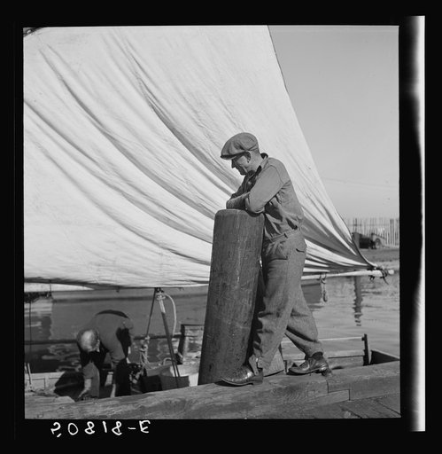 Fisherman on the dock, Charleston, South Carolina on Christmas Day