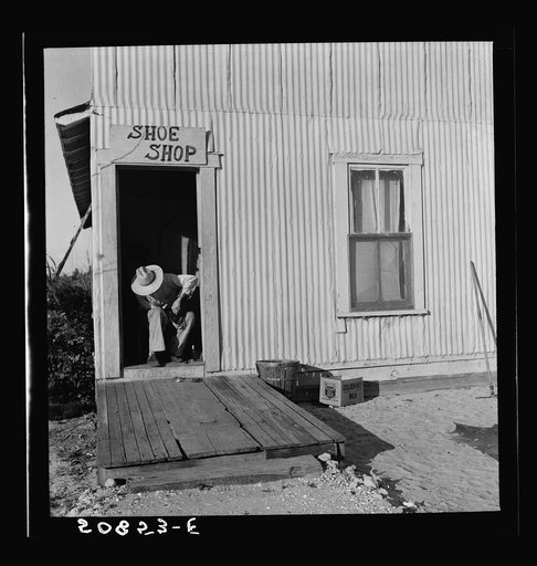 Untitled photo, possibly related to: Old cobbler. Moore Haven, Florida
