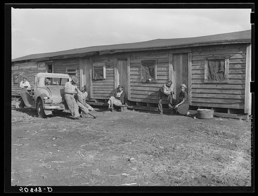 Untitled photo, possibly related to: Migrant Negro agricultural workers quarters in Lake Harbor, Florida