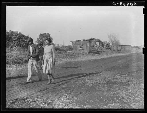 Home, Lake Harbor, Florida, of migrant agricultural workers just returning from fields