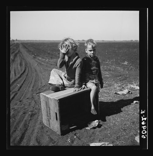 Untitled photo, possibly related to: Children of agricultural laborer from North Carolina. Near Belle Glade, Florida
