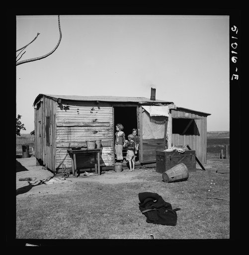 Untitled photo, possibly related to: Migrant agricultural laborer's home. From North Carolina. They have six children, near Belle Glade, Florida