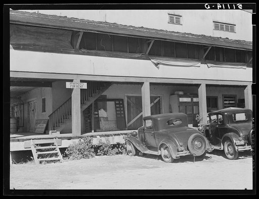 Migrant vegetable pickers and packinghouse workers living quarters near Clewiston, Florida