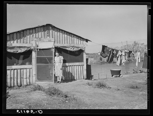 Migratory packinghouse workers living quarters near Lake Harbor, Florida