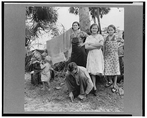 Migrant laborer's family, packing house workers. Canal Point, Florida