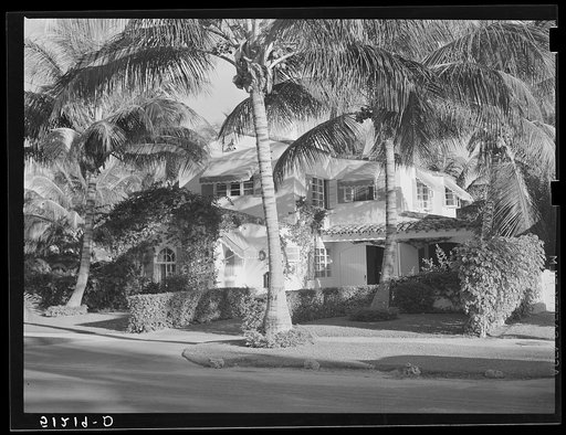 Part of Florida home of former president of Gillette Razor Blade Company.  Miami Beach, Florida