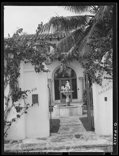 Part of Florida home in wealthy residential section. Miami Beach, Florida