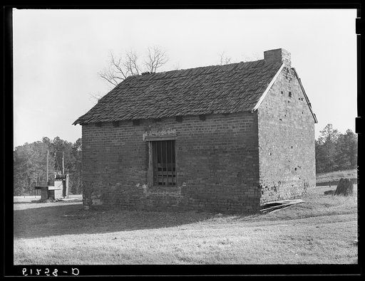 Smokehouse on old plantation. Greene County, Georgia
