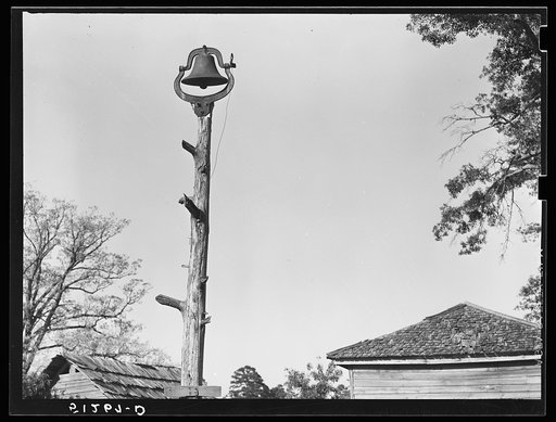 Bell on plantation. Greene County, Georgia