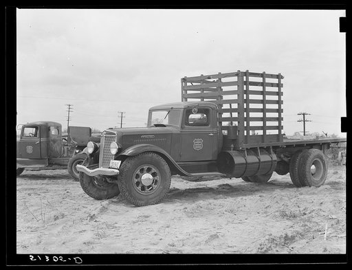 Repaired truck. FSA (Farm Security Administration) warehouse depot. Atlanta, Georgia