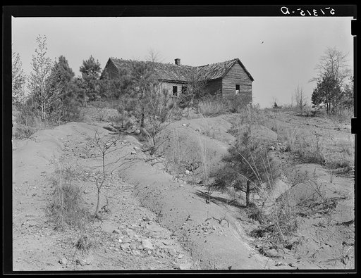 Deserted tenant house near Nelson Armour place in Greene County, Georgia