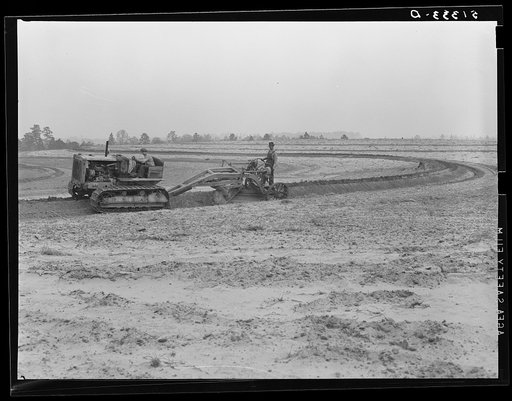 Untitled photo, possibly related to: Terracing land. Coffee County, Alabama