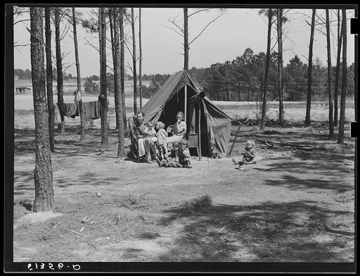 Family moving from place to place through southern regions doing any kind of repair jobs. Near Atlanta, Georgia