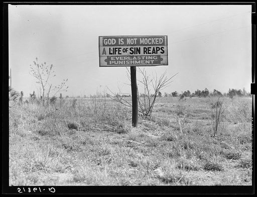 Religious signs along highway. Georgia