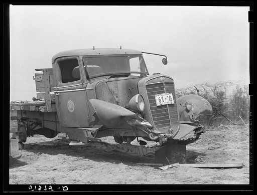 Truck for repairs on spare parts. FSA (Farm Security Administration) warehouse depot. Atlanta, Georgia