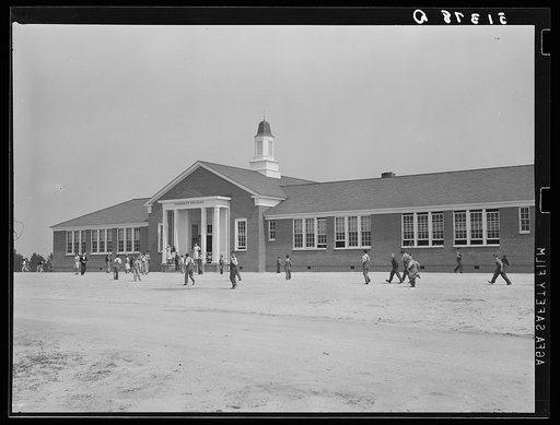 Untitled photo, possibly related to: New school and community building. Goodman School at noon hour. Coffee County, Alabama