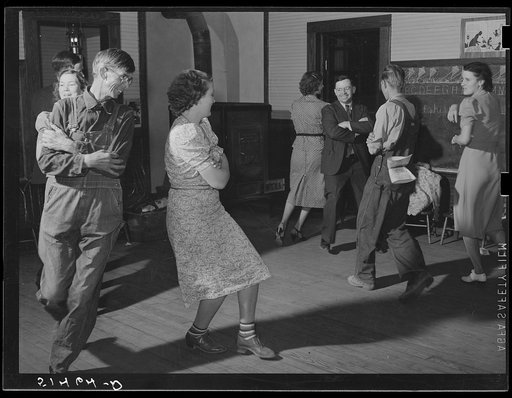 Recreation evening at community school under direction of WPA (Work Projects Administration) recreational supervisor. Coffee County, Alabama
