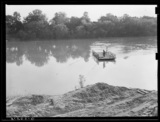 Cable ferry from Camden to Gee's Bend, Alabama