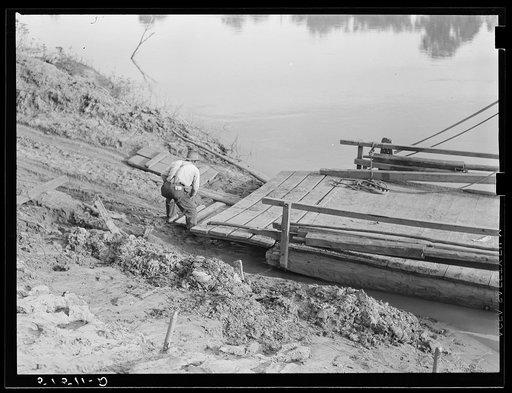 Cable ferry from Camden to Gee's Bend, Alabama