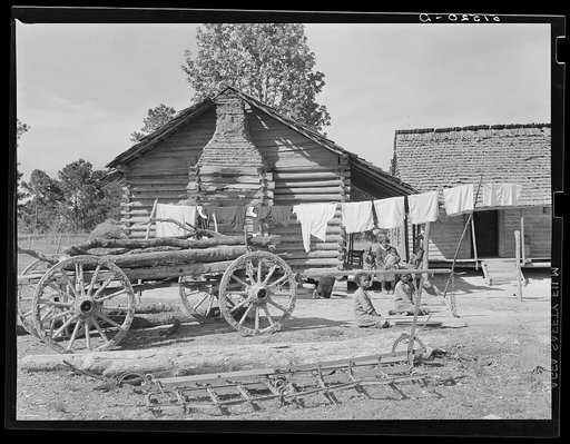 Old house, project family. Gee's Bend, Alabama