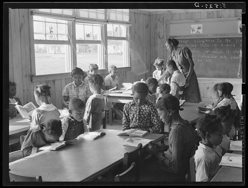 First grade, showing extremes in ages of pupils. Gee's Bend, Alabama