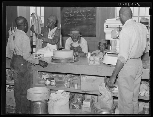 Inside cooperative store. Gee's Bend, Alabama