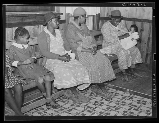 Untitled photo, possibly related to: Waiting in project clinic for examinations and treatments by doctor and nurse. Gee's Bend, Alabama