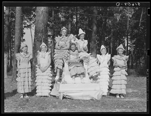 May Day-Health Day queen and her attendants. Irwinville Farms, Georgia