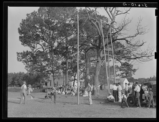 Baseball game after May Day-Health Day festivities at Irwinville Farms, Georgia