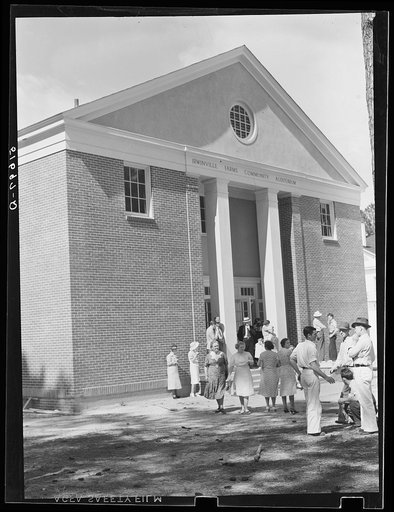 Untitled photo, possibly related to: Irwinville Farms community auditorium on May Day-Health Day, Georgia