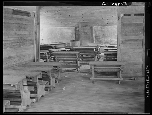 Interior of classroom in old Goodman school (the new Goodman school replaced three smaller schools). Coffee County, Alabama
