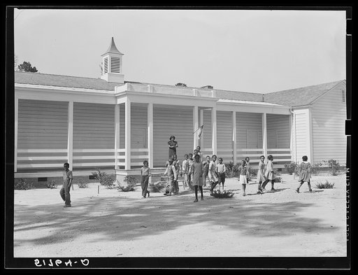 Schoolchildren going home. Prairie Farms, Alabama