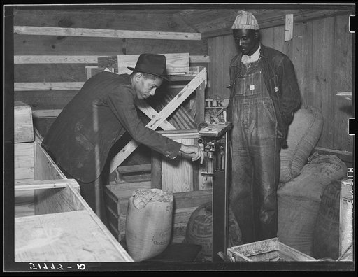 Inside the cooperative grist mill. Prairie Farms, Alabama