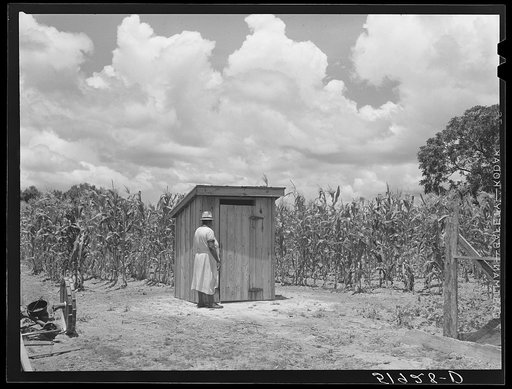 New privy on farm of Frederick Oliver, tenant purchase client. Summerton, South Carolina