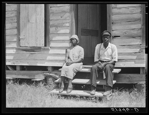 John Houston's rented shack. Broomfield section, Ladys  Island, Beaufort, South Carolina. He is a FSA (Farm Security Administration) client