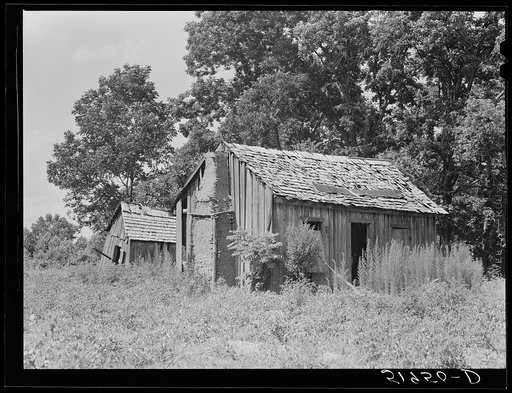 Abandoned shacks near Beaufort, South Carolina