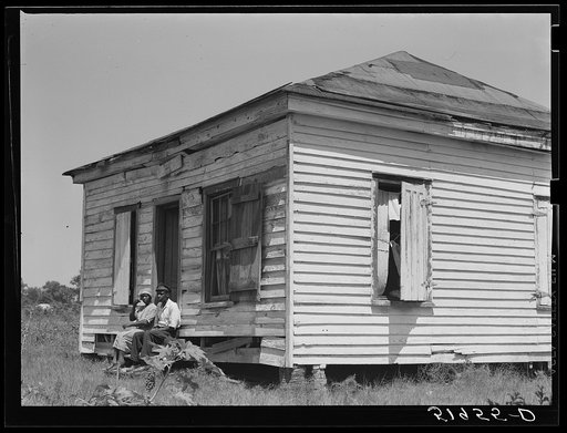 Rented shack of John Houston, FSA (Farm Security Administration) client. Broomfield section, Ladys Island, Beaufort, South Carolina