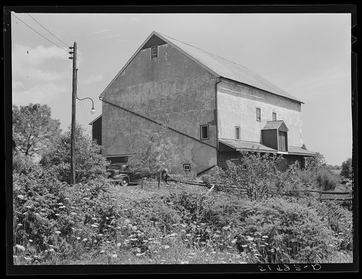 Untitled photo, possibly related to: Barn on rich farmland. Bucks County, Pennsylvania