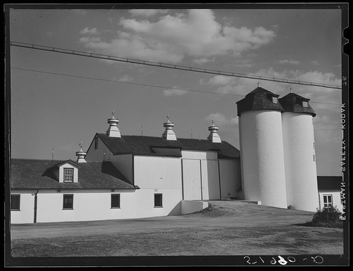 Untitled photo, possibly related to: Barn and silos on rich farmland in Bucks County, Pennsylvania